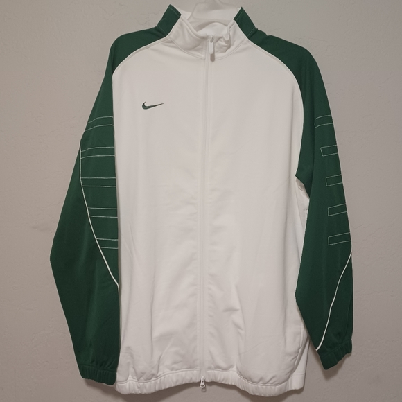 NIKE Team Sport Coat Jacket, Sz XLT. White- Gree